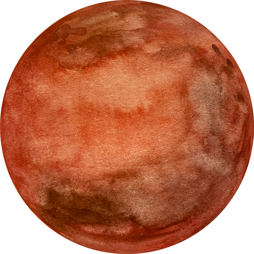 Watercolor Planet Mars