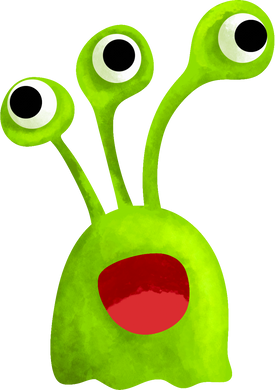 cute green alien